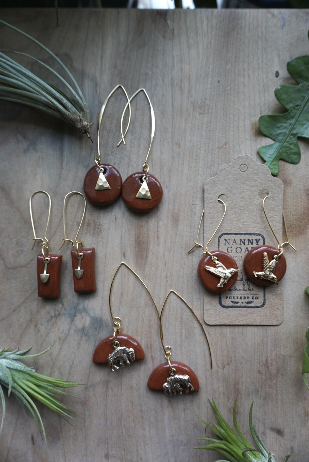 Nanny Goat Pottery earrings