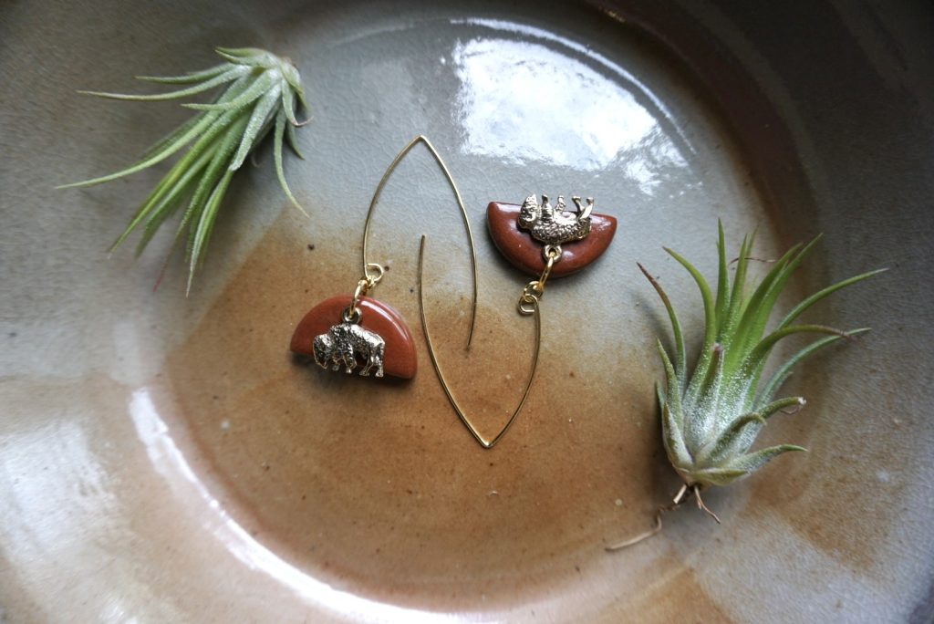 Earrings Bison
